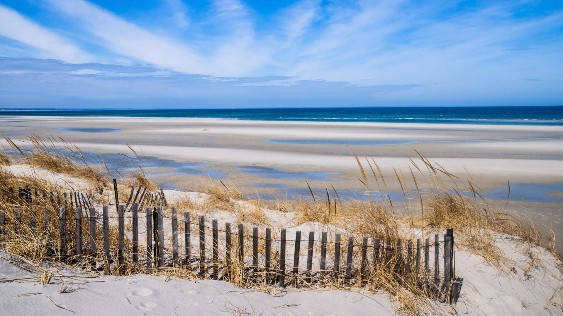 New England Beach 4k Sunset Wallpaper - New England Beach Wallpaper Hd - HD Wallpaper 