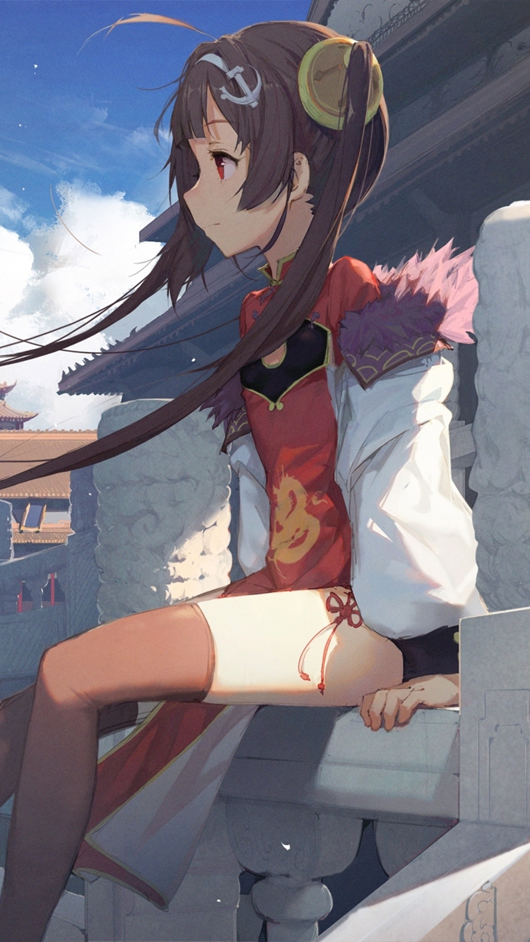 Anime Girl Chineese Dress - HD Wallpaper 