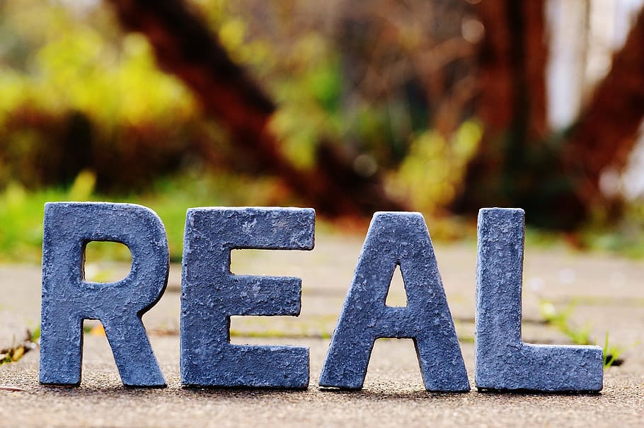 Grey Real Concrete Decor, Reality, Really, True, Lettering, - Letras Realidad - HD Wallpaper 
