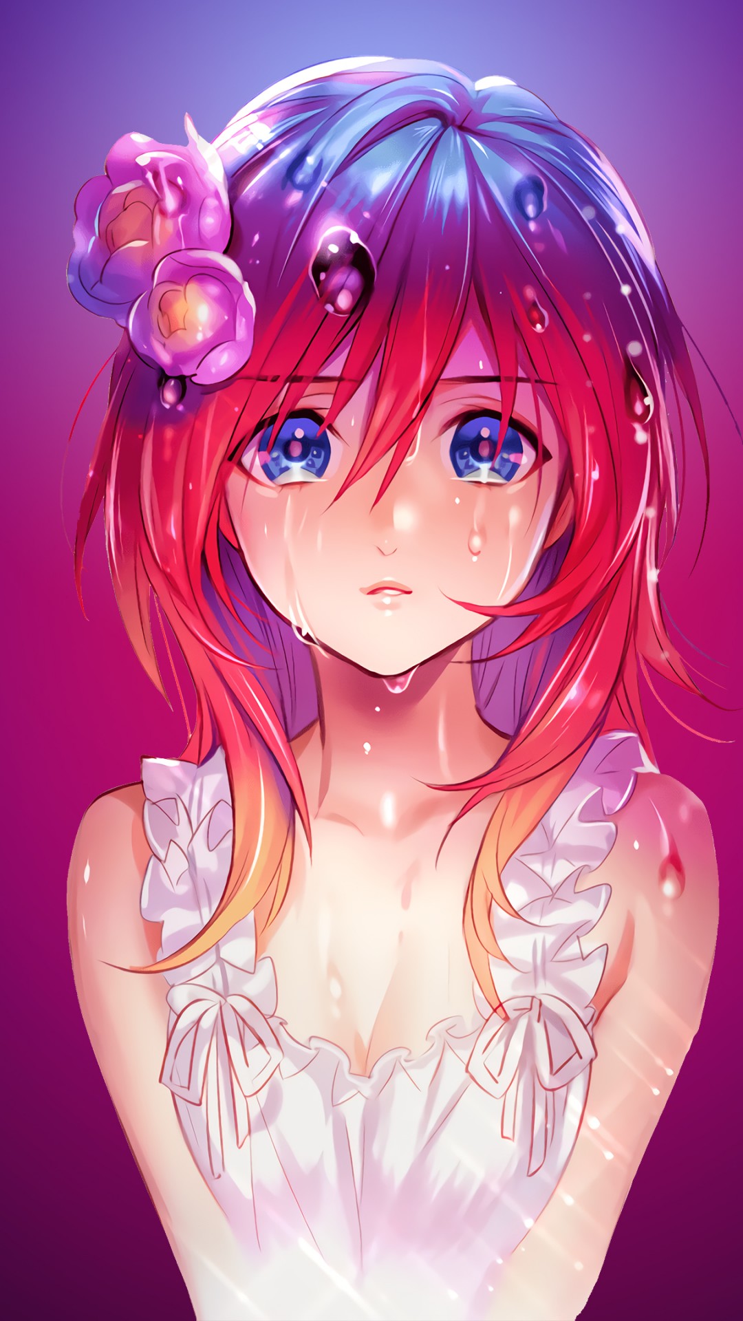 Cute Anime Girl Red Hair - 1080x1920 Wallpaper 