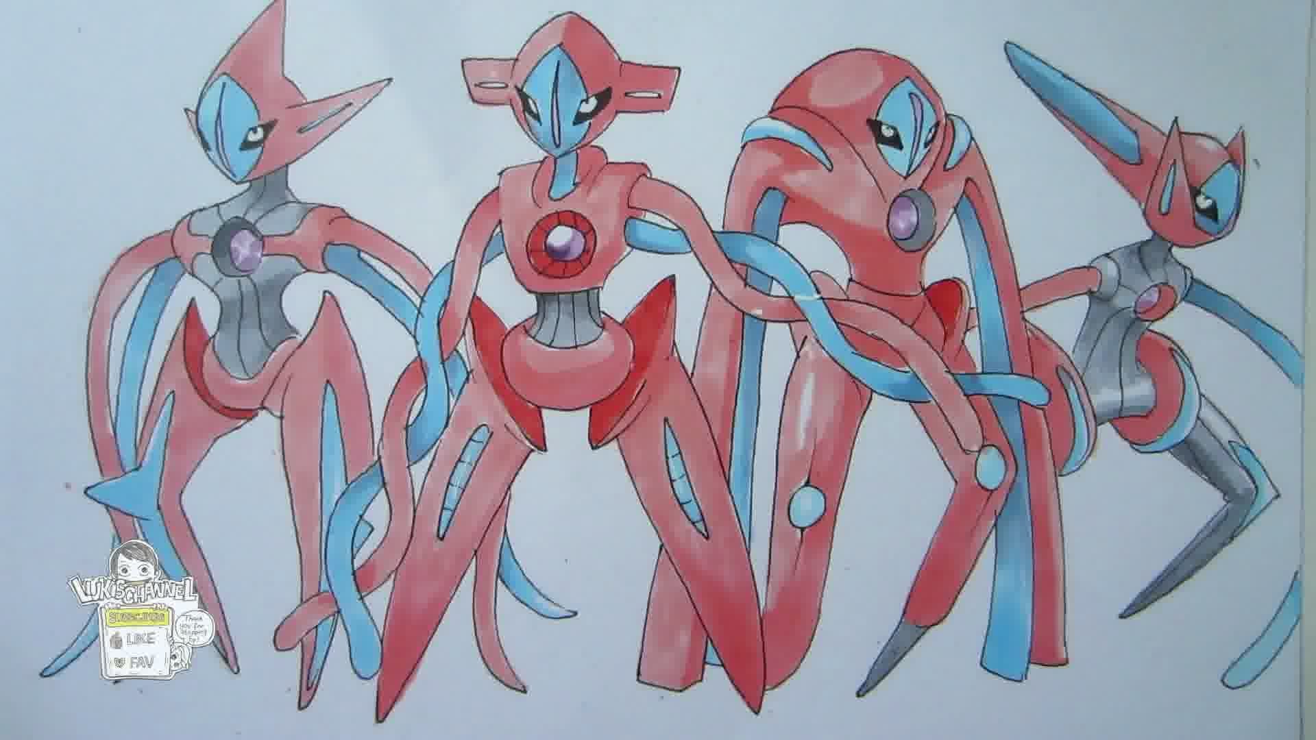 Deoxys Wallpaper - Drawing Of Deoxys Pokemon - HD Wallpaper 
