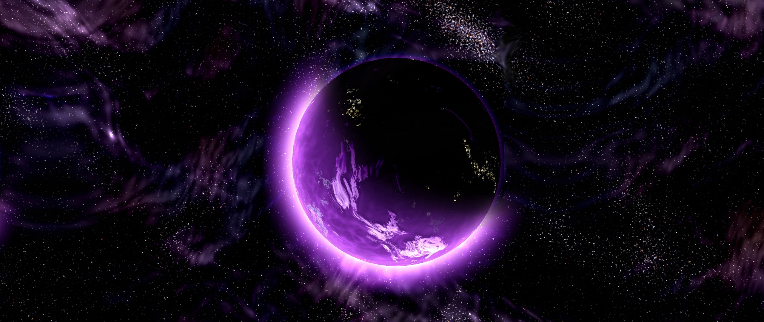 Wallpaper Planet, Space, Universe, Galaxy, Purple - HD Wallpaper 