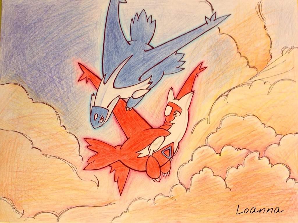 User Uploaded Image - Latios And Latias Drawing - HD Wallpaper 