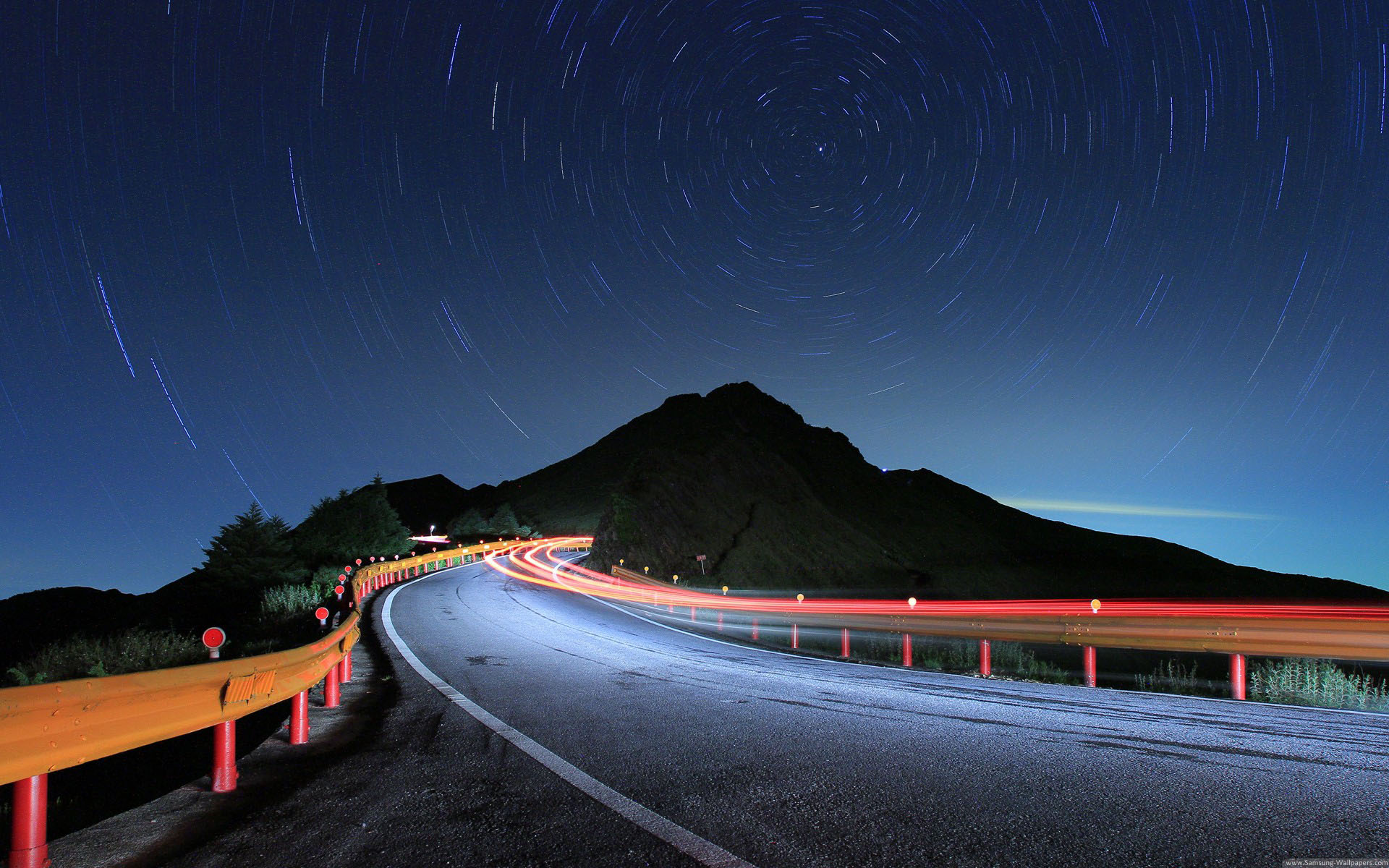 Night Mountain Wallpaper Hd - HD Wallpaper 