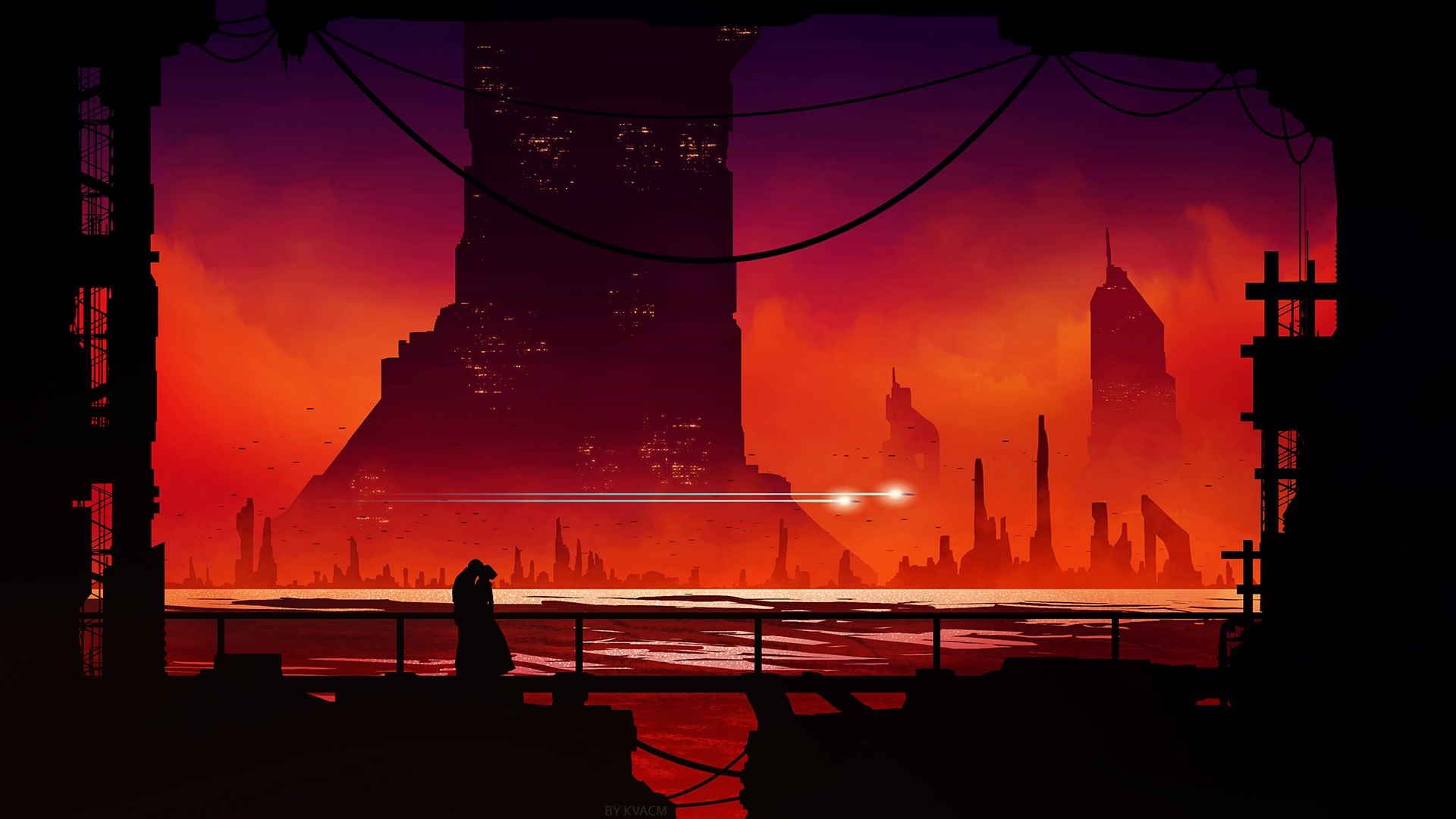 Красный Фон Киберпанк - HD Wallpaper 