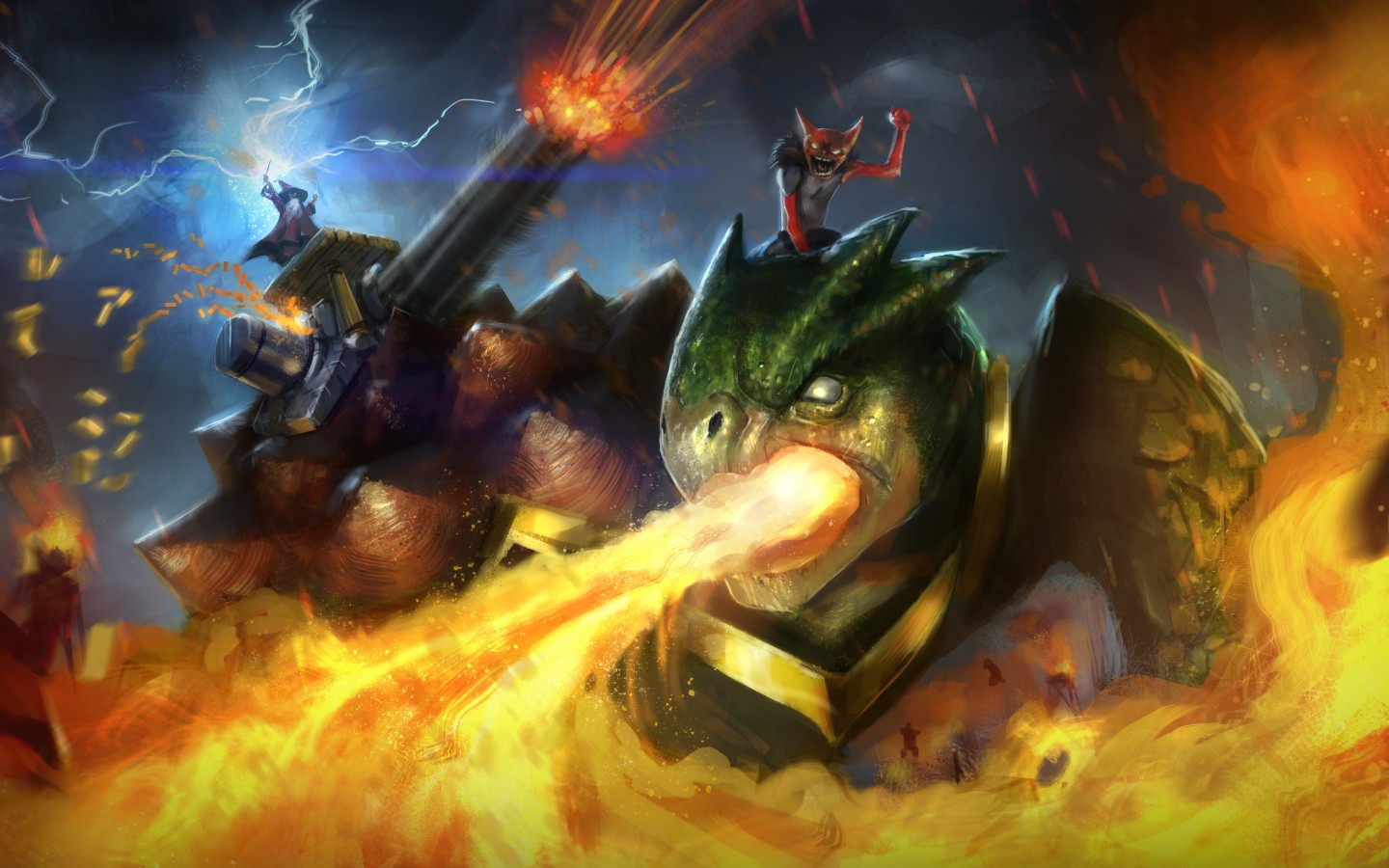 Battle Fire Dragon - HD Wallpaper 