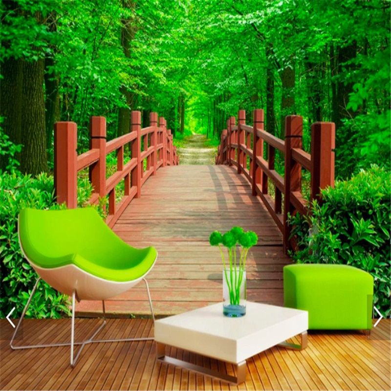 Customized 3d Photo Wallpaper Nature Park Wooden Bridge - Best Park  Background Images Hd - 800x800 Wallpaper 