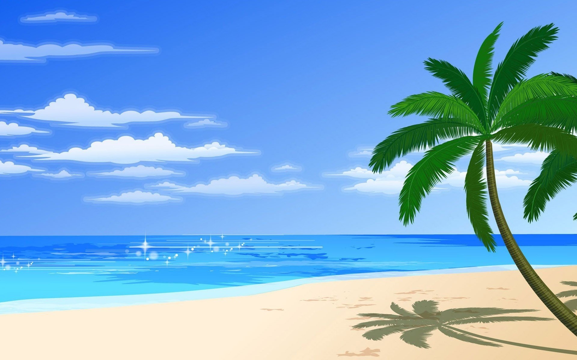 1920x1200, Download - Large Cartoon Beach Background - HD Wallpaper 