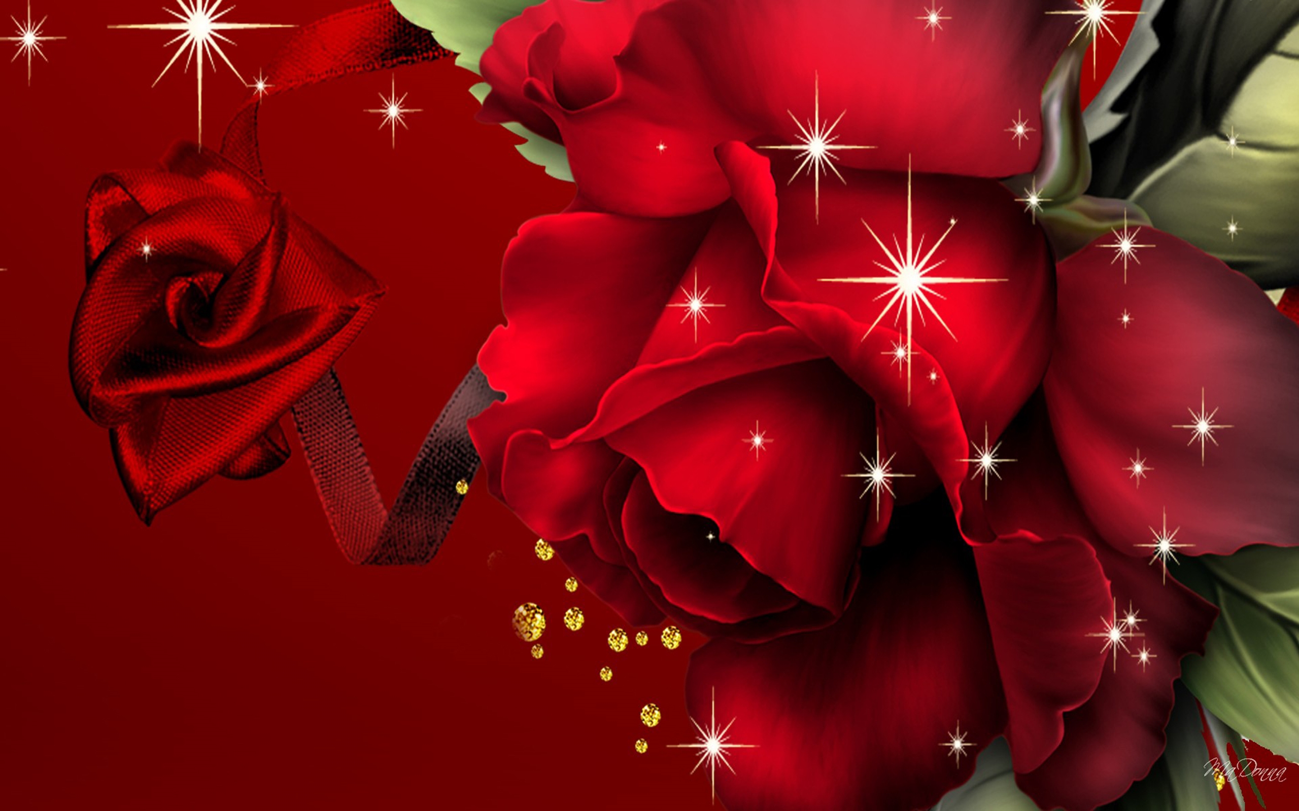 Background Red Rose Wallpaper Hd - HD Wallpaper 