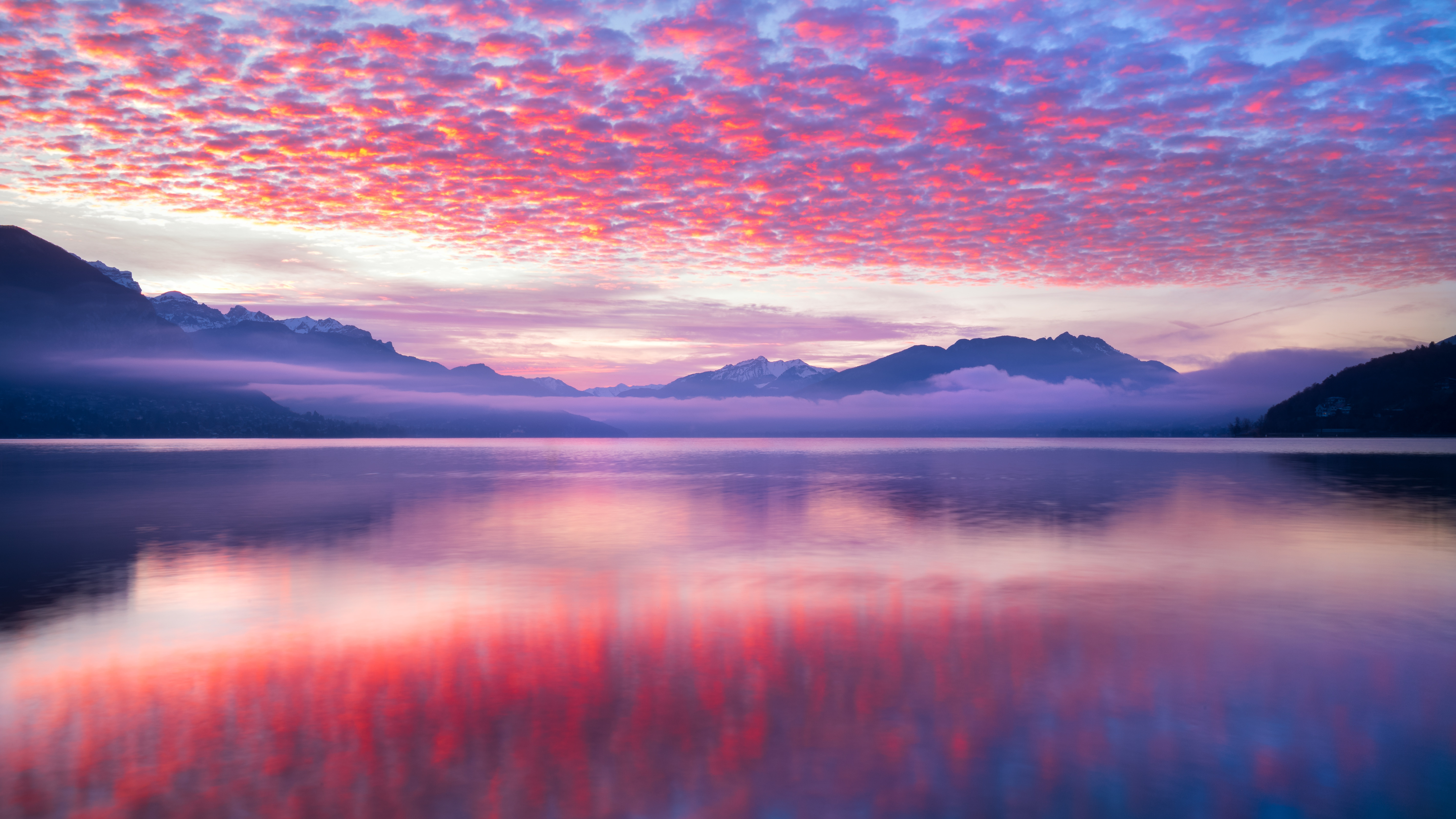 Pink Clouds Landscape - HD Wallpaper 