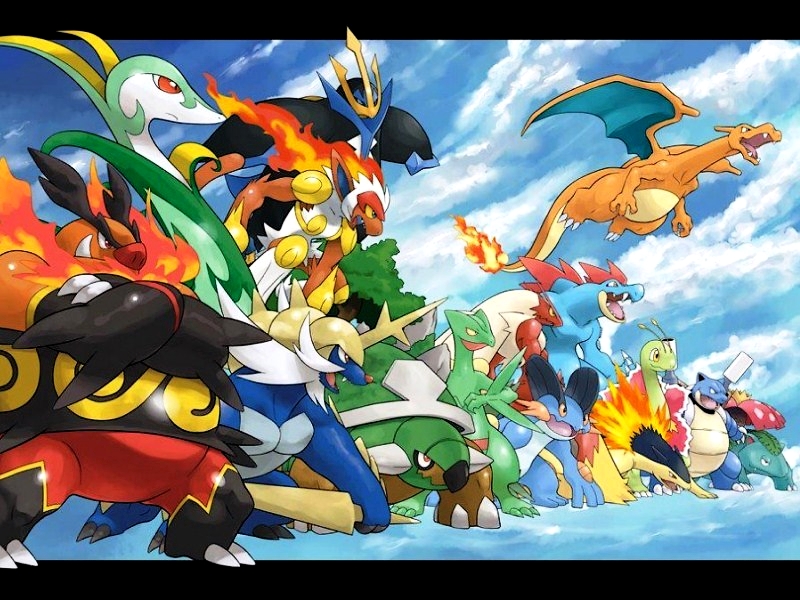 Starters Evs - Pokemon Starter Pokemon Art - 800x600 Wallpaper 