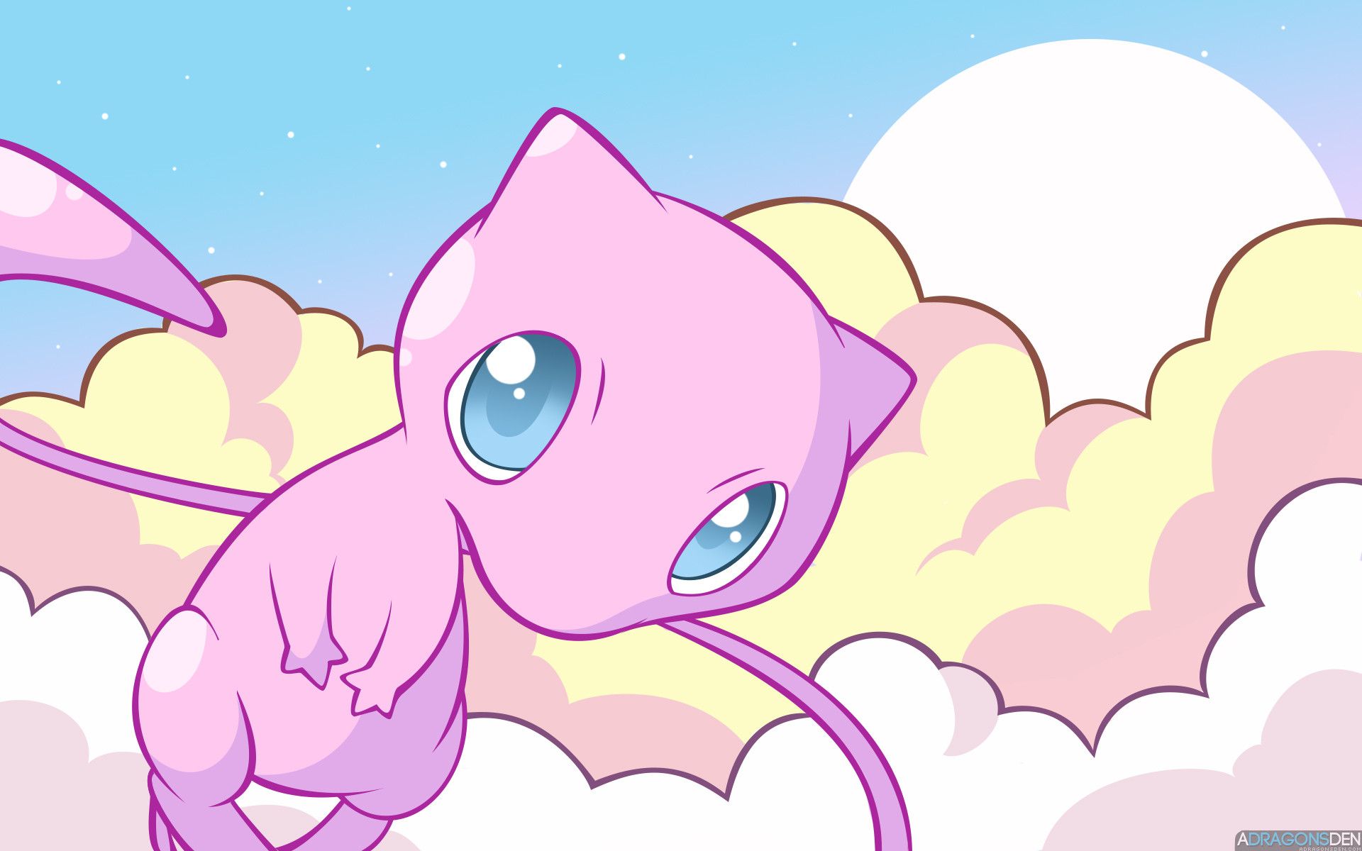 Mew In The Clouds - Mew Wallpaper Hd - HD Wallpaper 