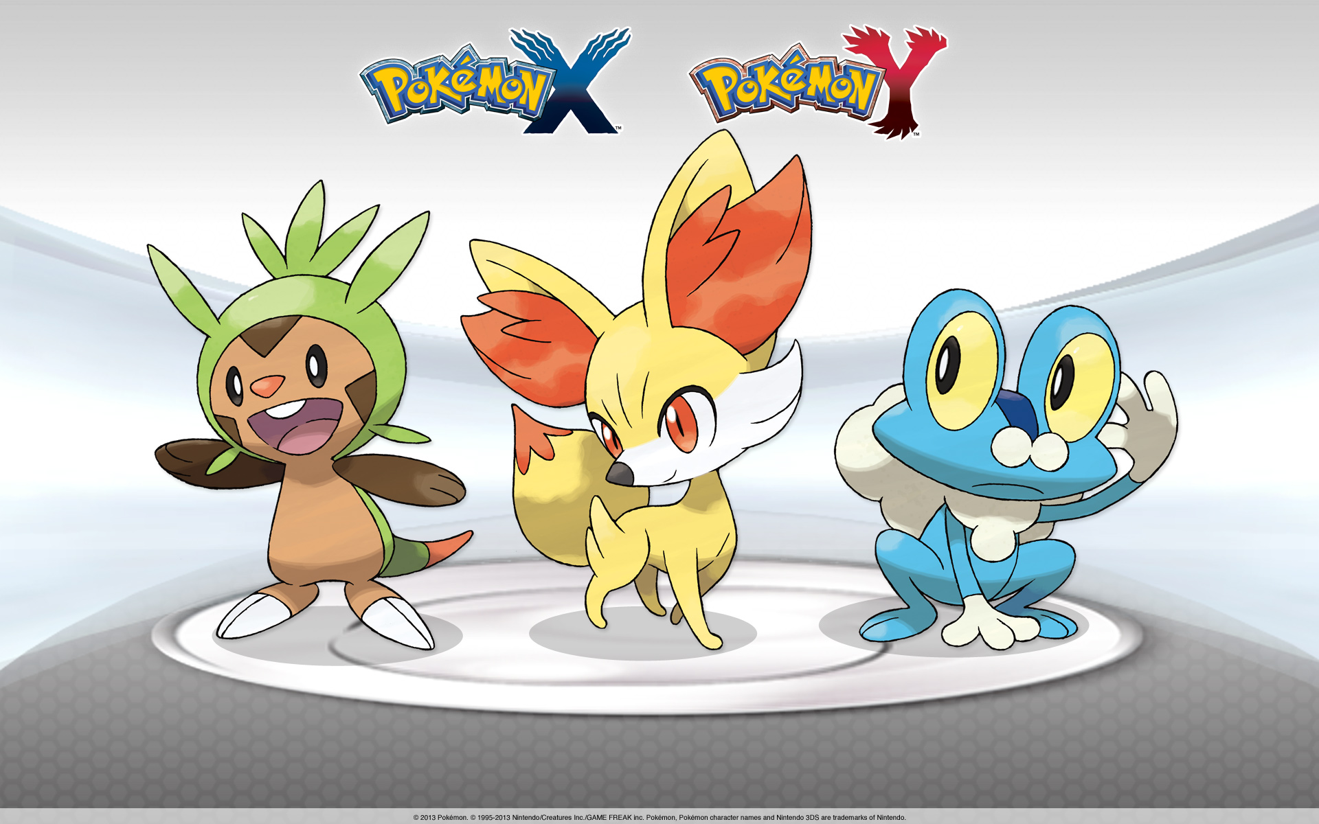 Pokemon X Y Wallpaper - Chespin Froakie And Fennekin - HD Wallpaper 