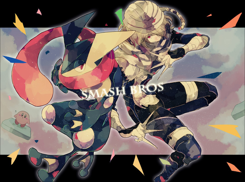 Kirby, Sheik, And Greninja Drawn By Okii - Sheikah Super Smash Bros - HD Wallpaper 