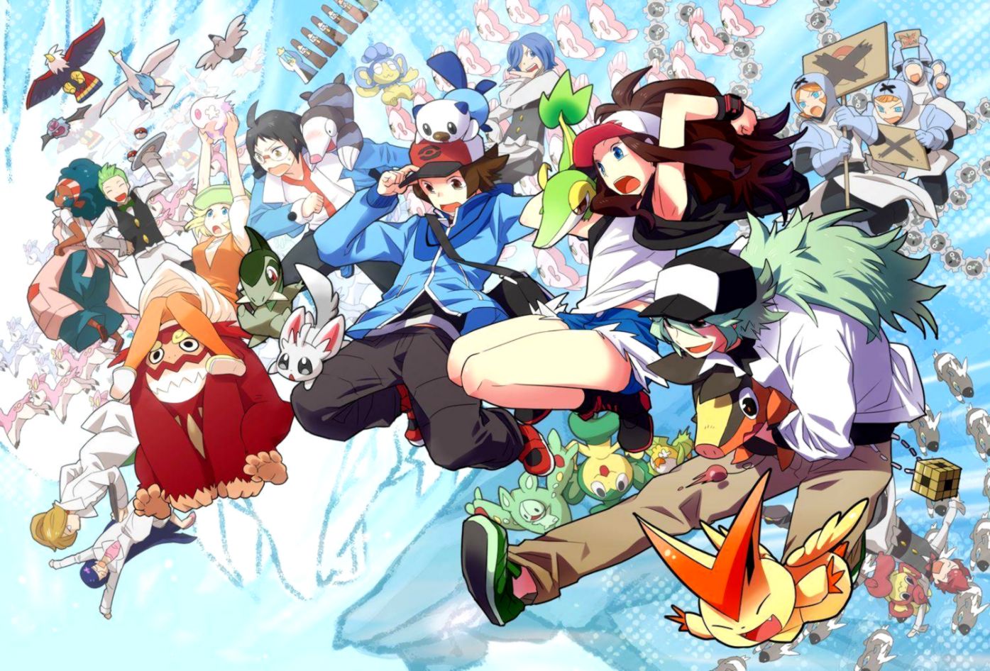 Pokemon Black Wallpapers Wallpaper Cave - Pokemon Black And White Fanart - HD Wallpaper 