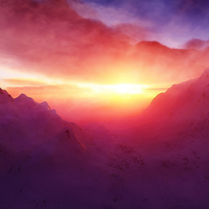 Sunset, Well, Very Nice, The Beauty Of Nature, Sky, - Горы Рассвет - HD Wallpaper 