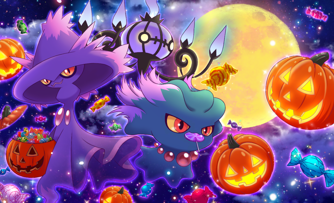 Pokémon Go Cartoon Computer Wallpaper Art Anime - Pokemon Mismagius - HD Wallpaper 