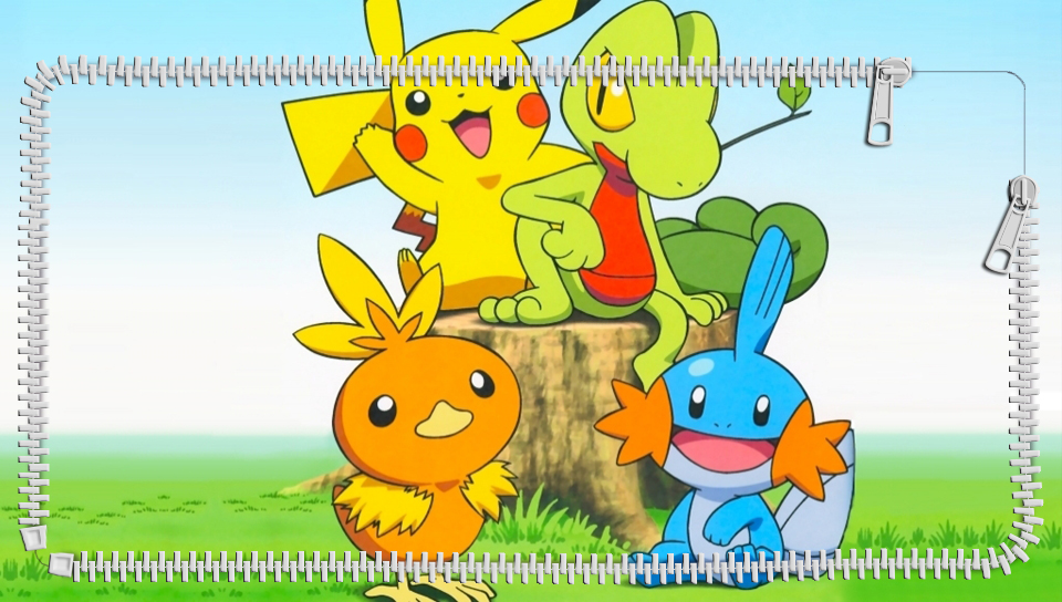 Treecko Torchic Mudkip And Pikachu - HD Wallpaper 