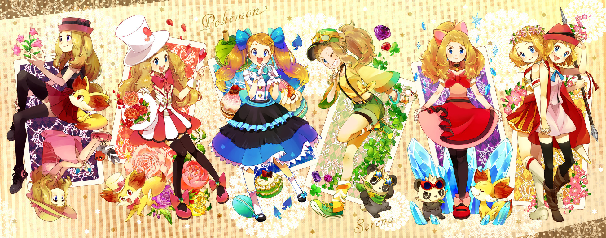 Pokemon Serena Pokemon Serena Dori Dori 1956x770 Wallpaper Teahub Io