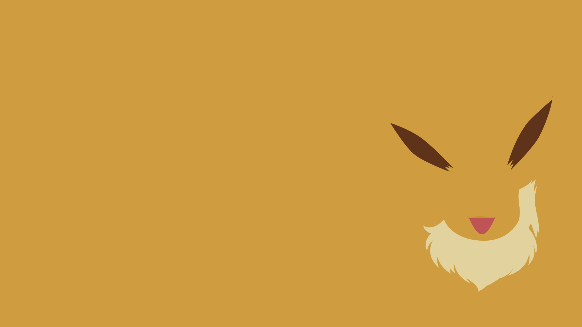 Minimalist Eevee - HD Wallpaper 