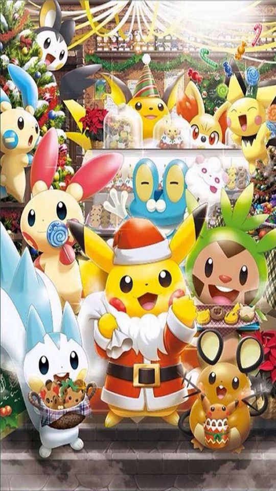 Pokemon Christmas Wallpaper Iphone - HD Wallpaper 