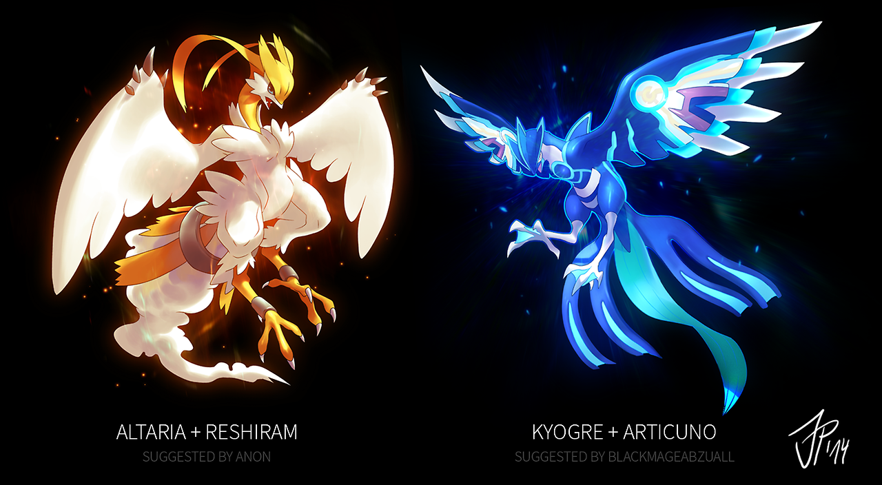 Altaria Reshiram Suggested By Anon 0 Kyogre Articuno - Pokemon Fusion - HD Wallpaper 