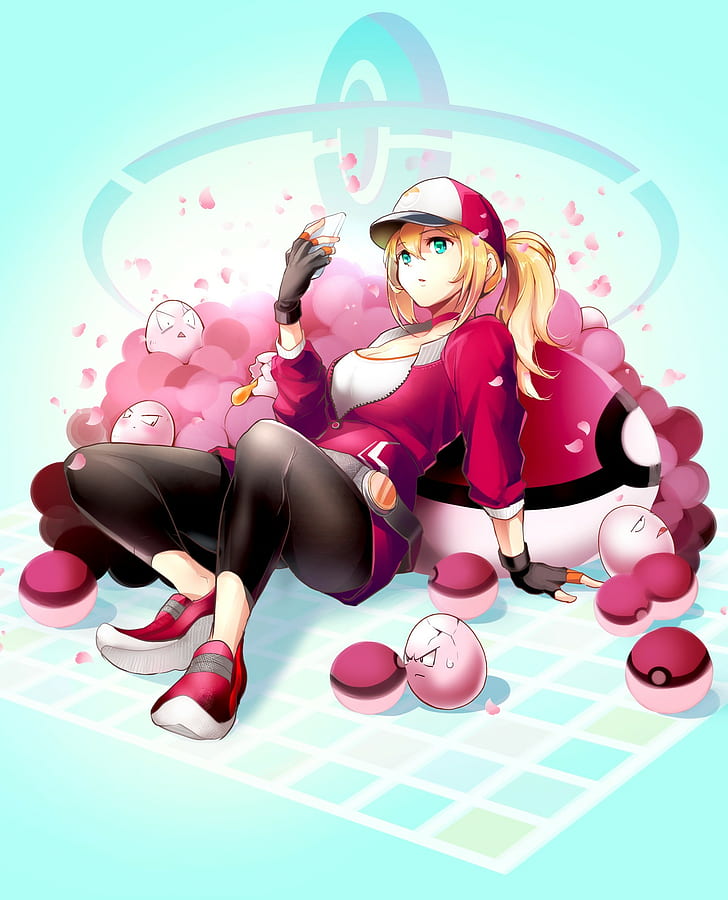 Anime Girl Pokemon Go - HD Wallpaper 