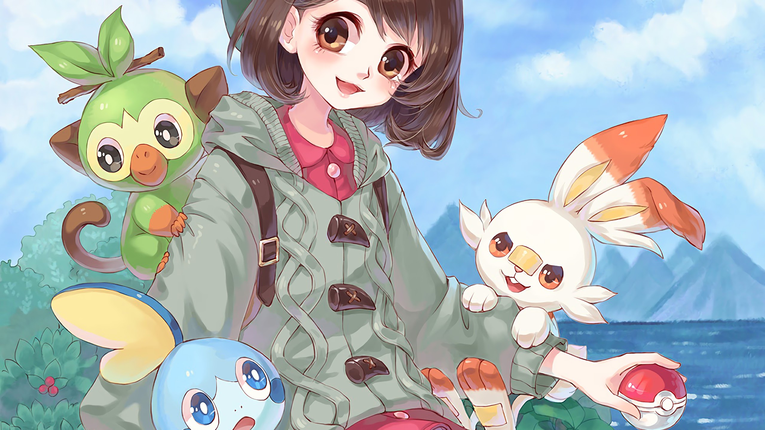 Pokemon Sword And Shield, Scorbunny, Sobble, Grookey, - Pokemon Sword And Shield - HD Wallpaper 