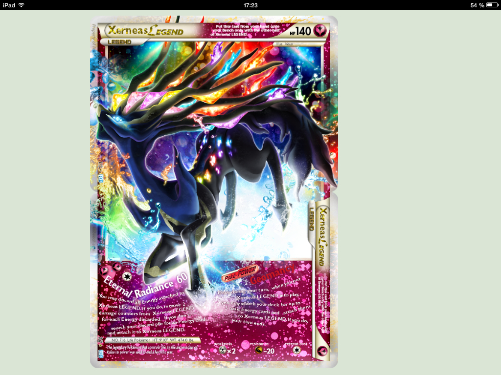 Carte, Pokemon, And Xerneas Image - Fake Pokemon Cards For Art - HD Wallpaper 