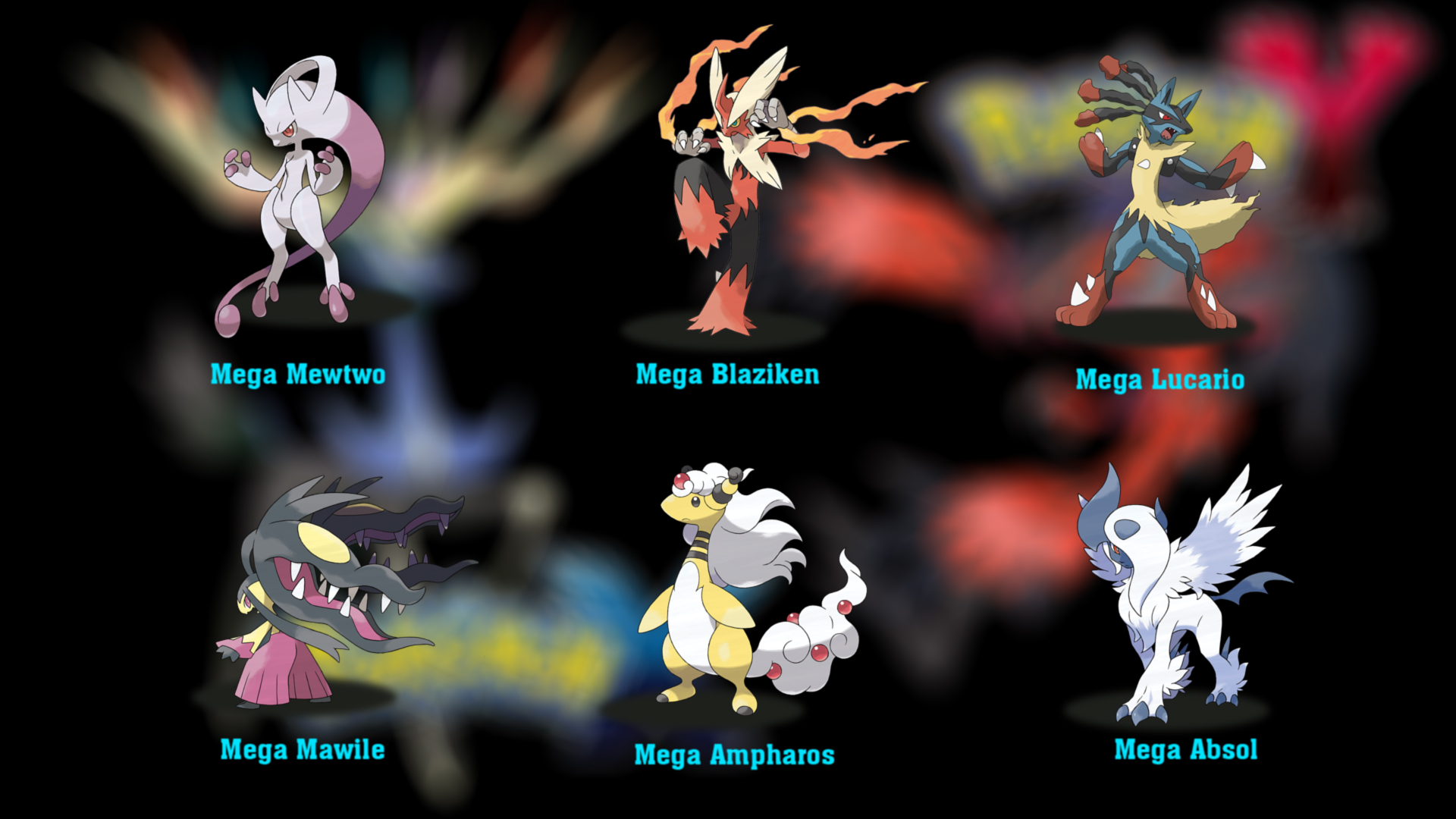 Mega Evolution Pokemon Names - HD Wallpaper 