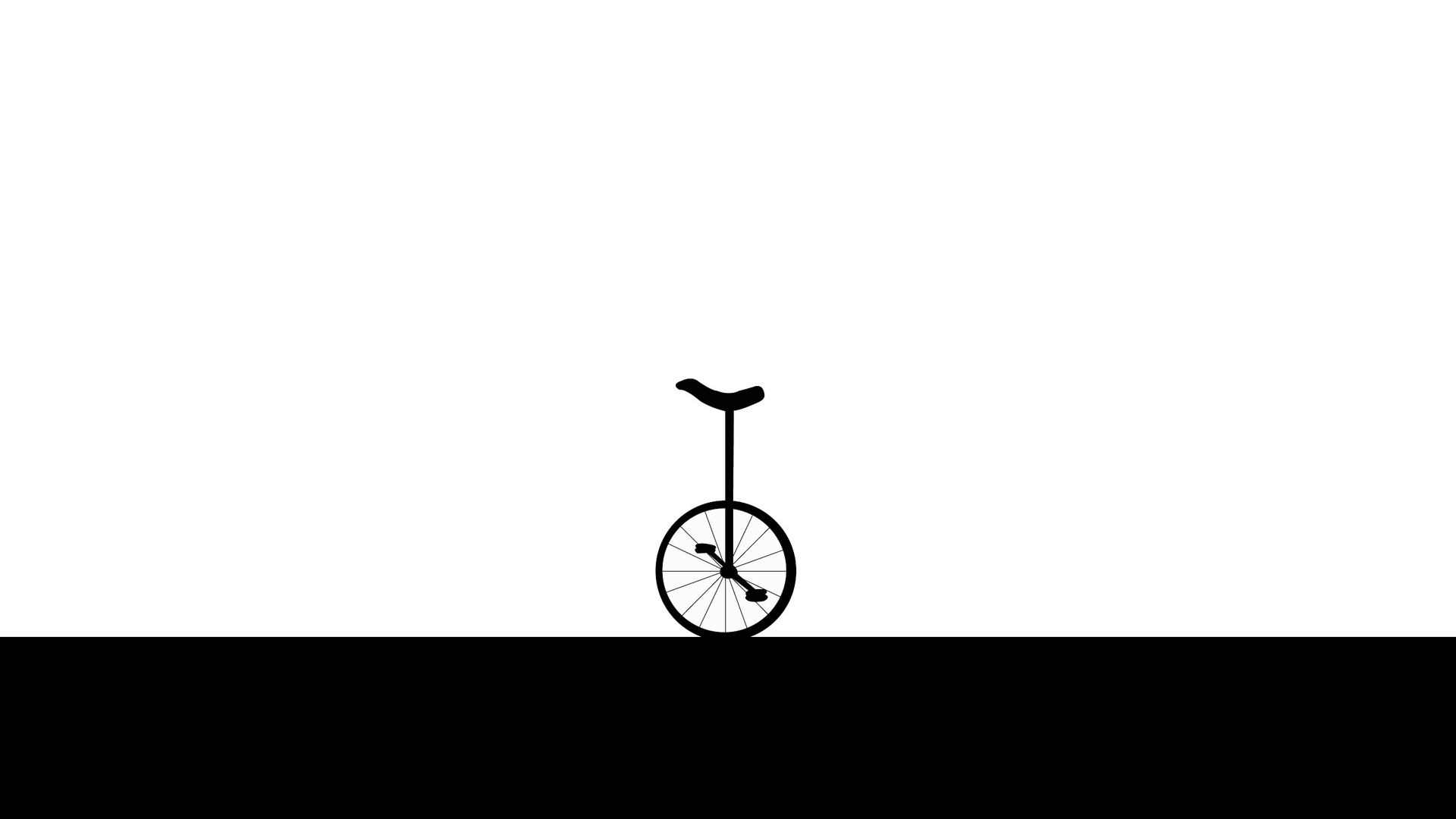 Wheel Unicycle Minimal Black And White Hd Wallpaper - Street Unicycling - HD Wallpaper 