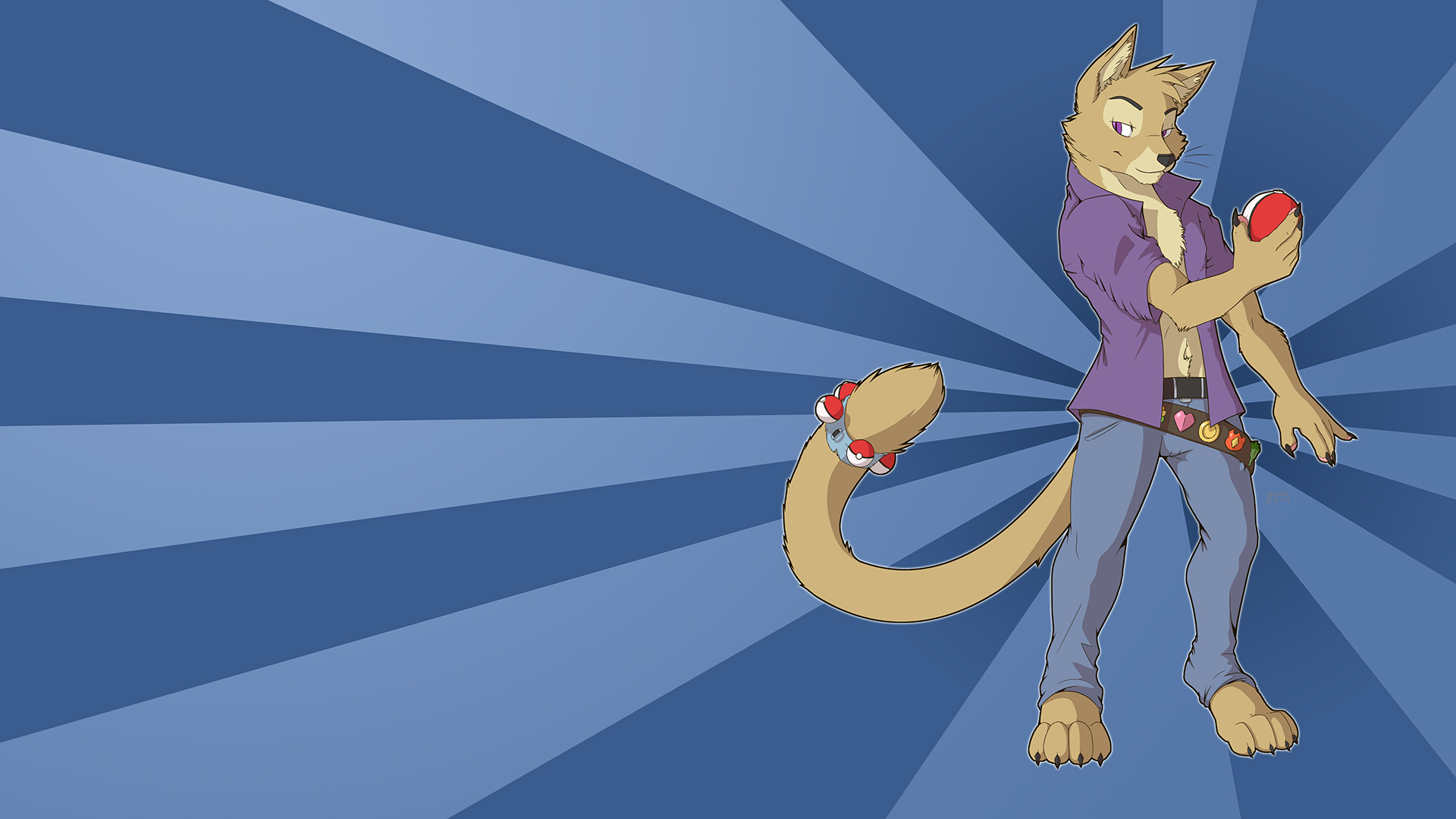 Pokemon Trainer Wallpaper - Cartoon - HD Wallpaper 