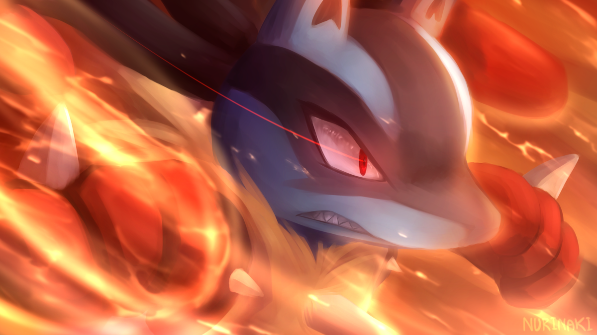 Mega Lucario - Mega Lucario Power Up Punch - HD Wallpaper 