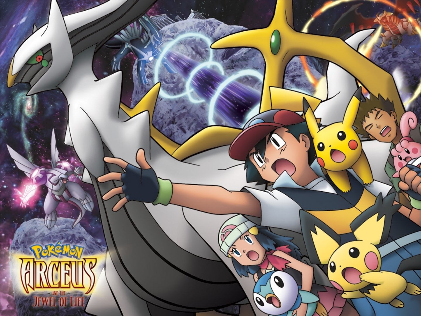 Pokemon Ash And Arceus - HD Wallpaper 