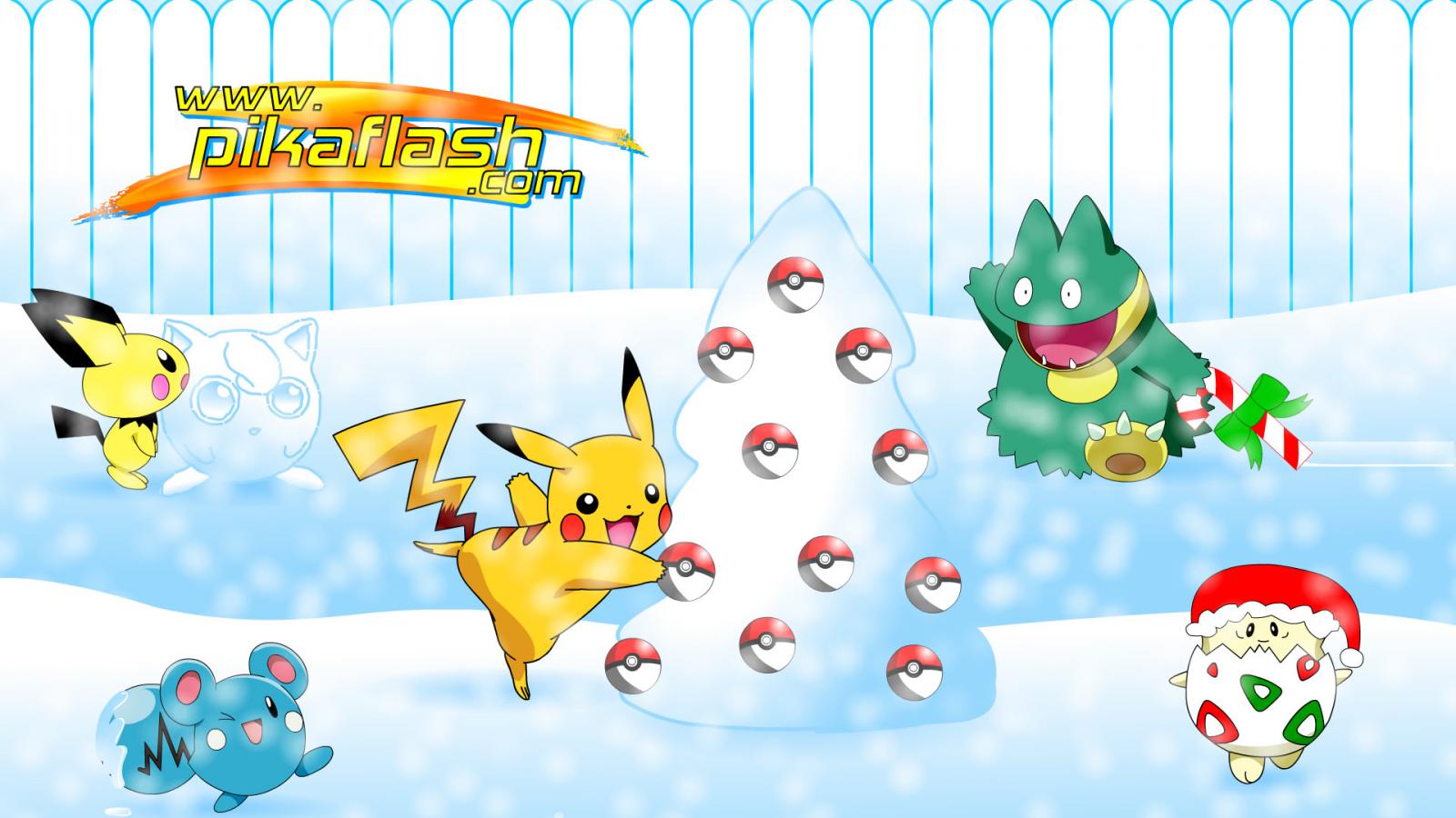 Pikachu Christmas - HD Wallpaper 
