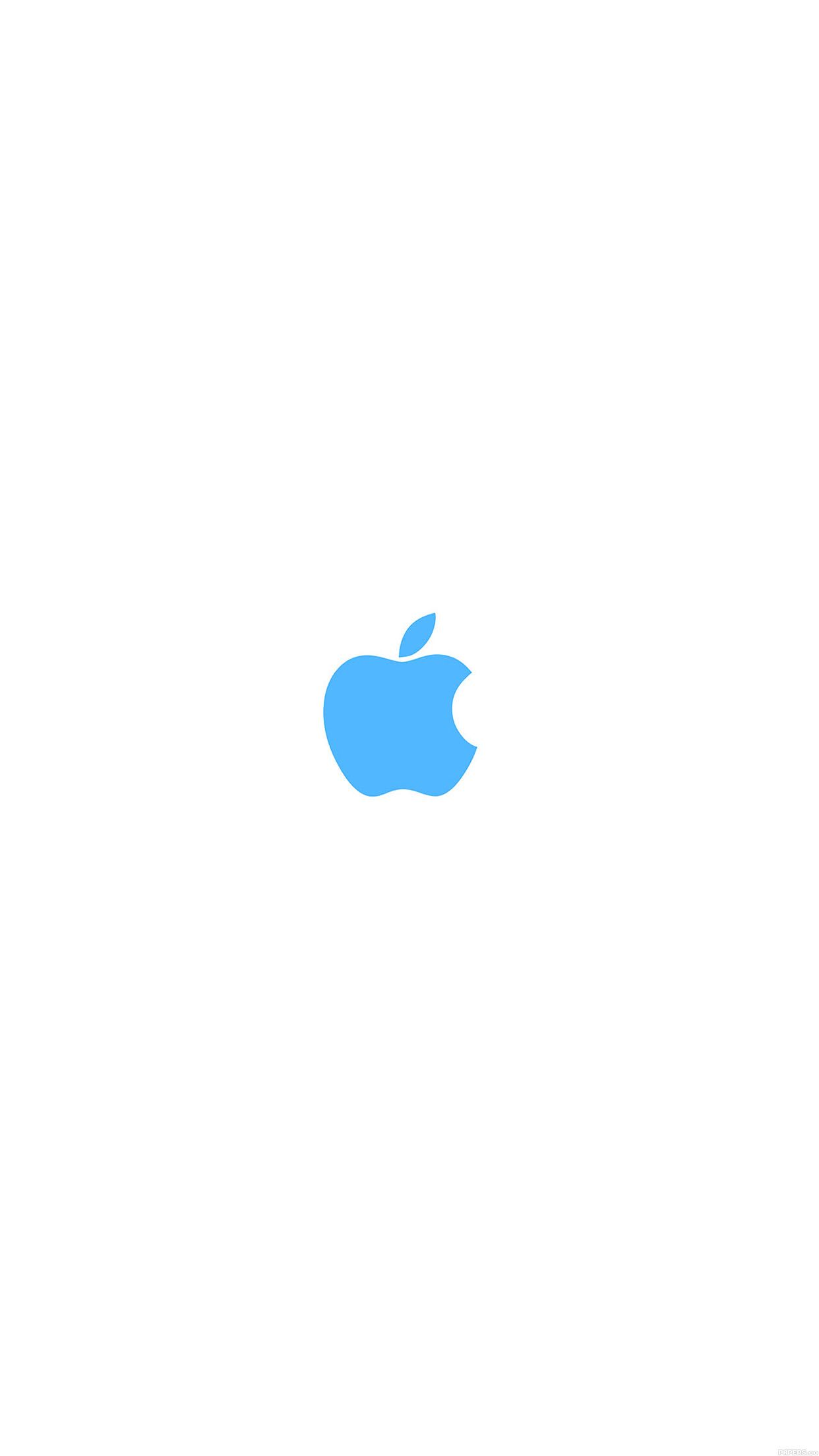 Apple Simple Logo Color Blue Minimal Android Wallpaper - Apple - HD Wallpaper 