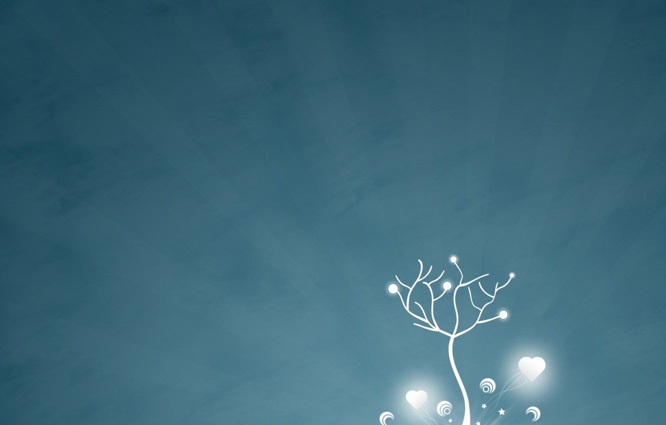 Photo Wallpaper Winter, Rays, Snow, Trees, Simple, - Love Wallpaper Simple - HD Wallpaper 