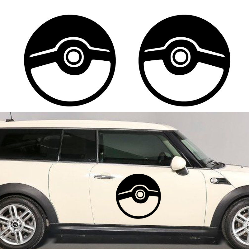 2pcs/set Removable Diy Pokemon Pokeball Car Sticker - Sticker - HD Wallpaper 