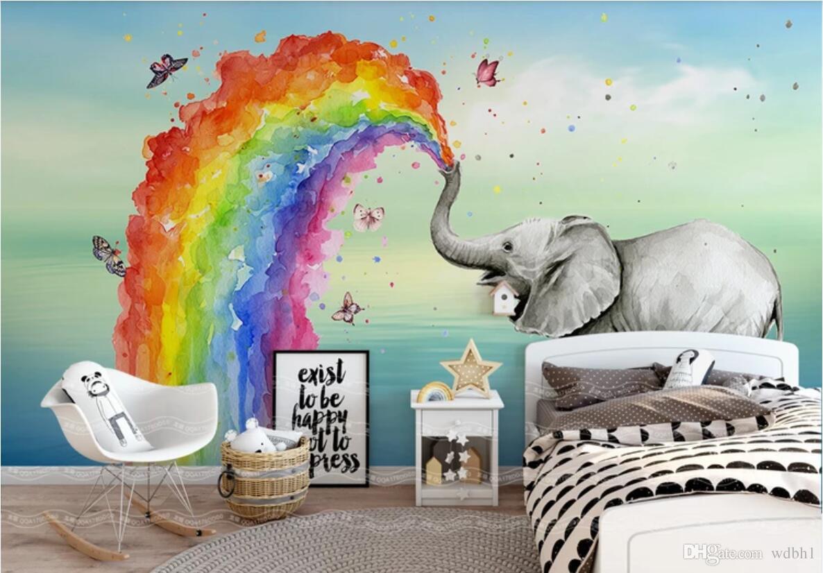 Rainbow Elephant - HD Wallpaper 