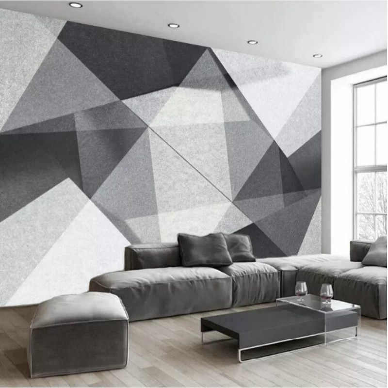 Modern Minimalist Geometric Polygon Mural Wallpaper - Fototapeta Do Salonu Nowoczesne - HD Wallpaper 