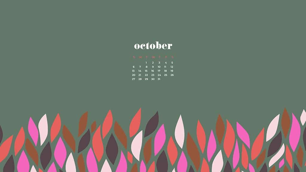Ctober 2019 Desktop Wallpapers Leaves Modern - October 2019 Calendar Wallpaper Desktop - HD Wallpaper 
