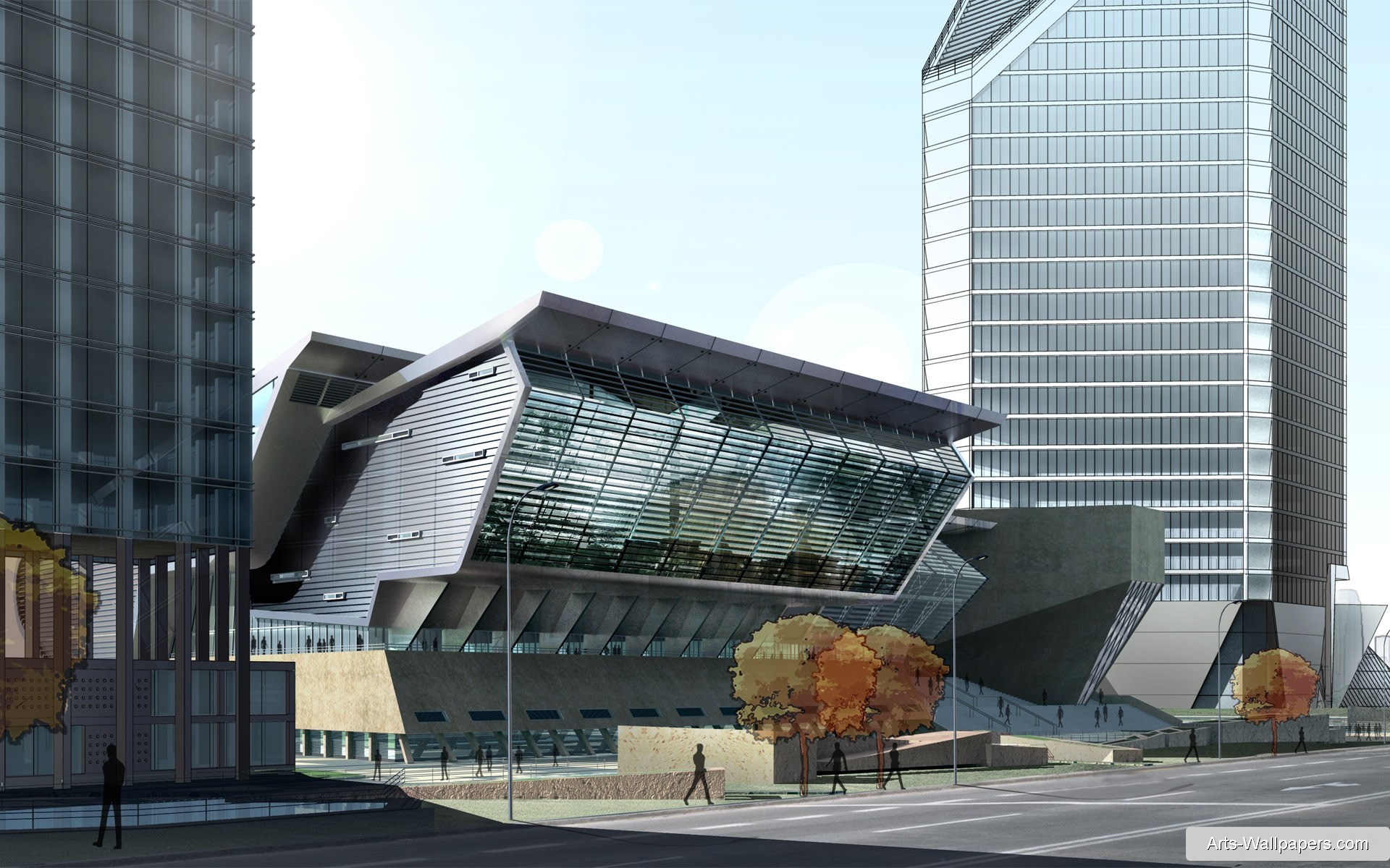 Architecture Modern Art Prints Posters 690112 Wallpaper - Cool Architecture Background Graphic - HD Wallpaper 