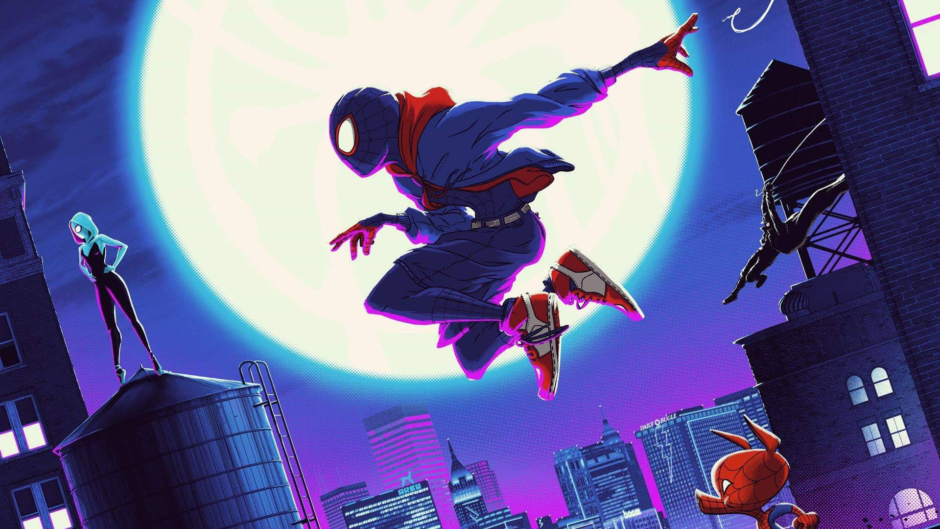 Spider Man Into The Spider Verse Art - HD Wallpaper 
