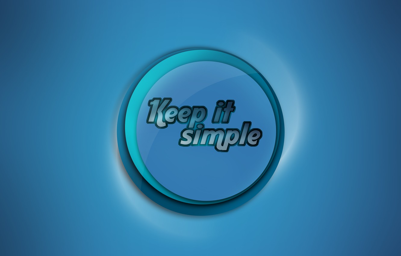 Photo Wallpaper Simple, Wallpaper, Minimalism, Blue, - Circle - HD Wallpaper 