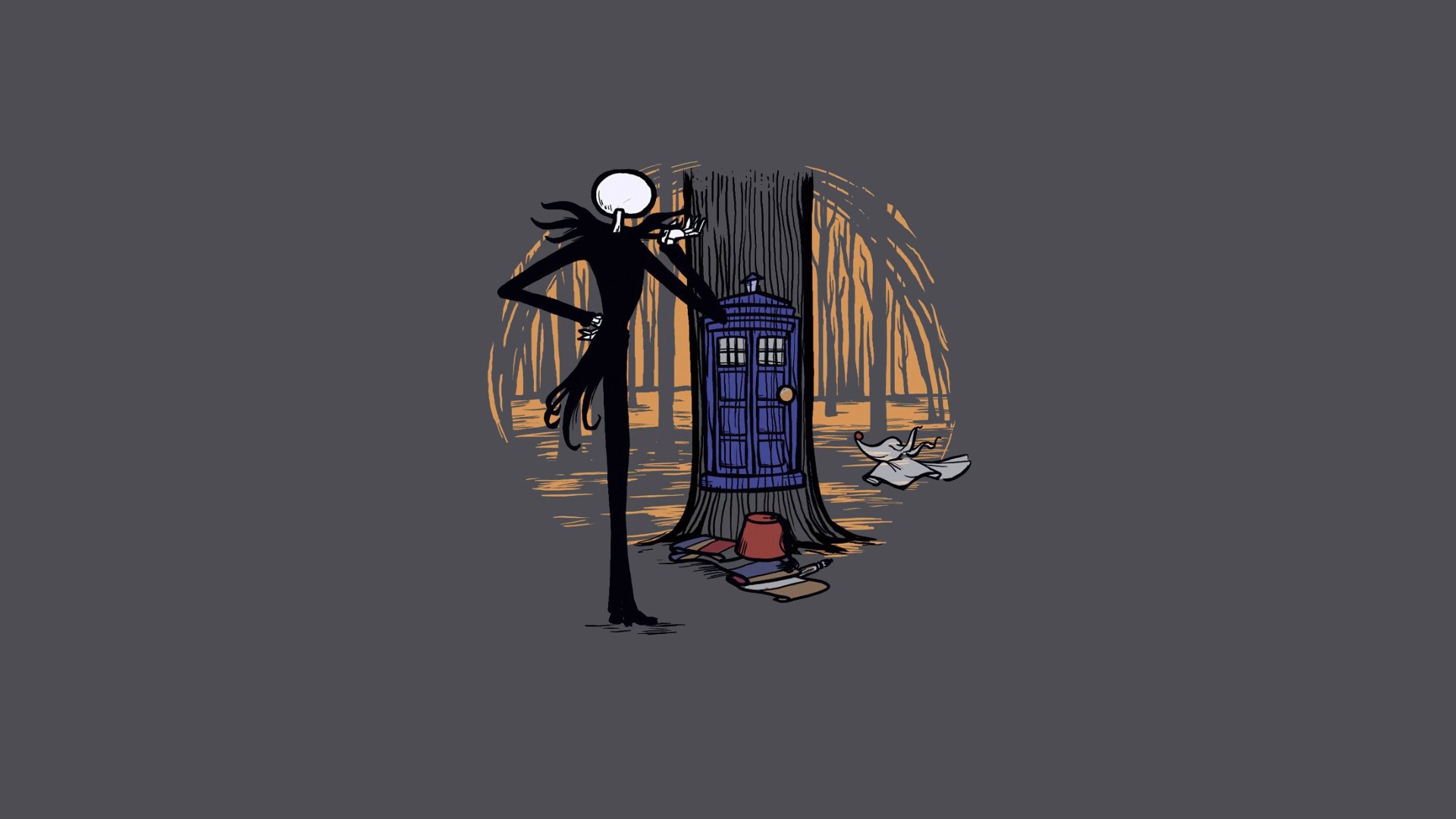 Wallpaper - Nightmare Before Christmas Tardis - HD Wallpaper 