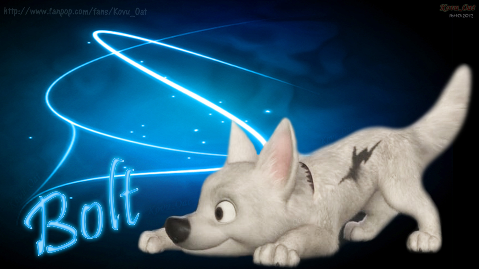 Disney Bolt Dog Cute Art Wallpaper Hd - Cute Disney Bolt - HD Wallpaper 