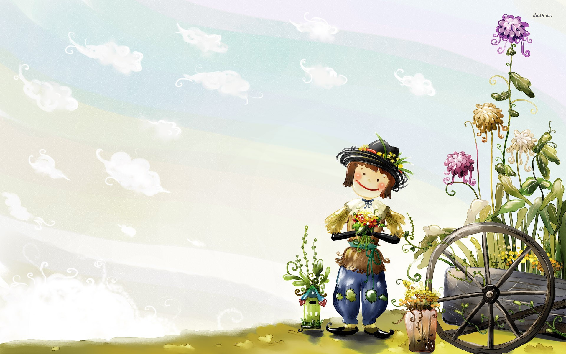 Cute Scarecrow - HD Wallpaper 