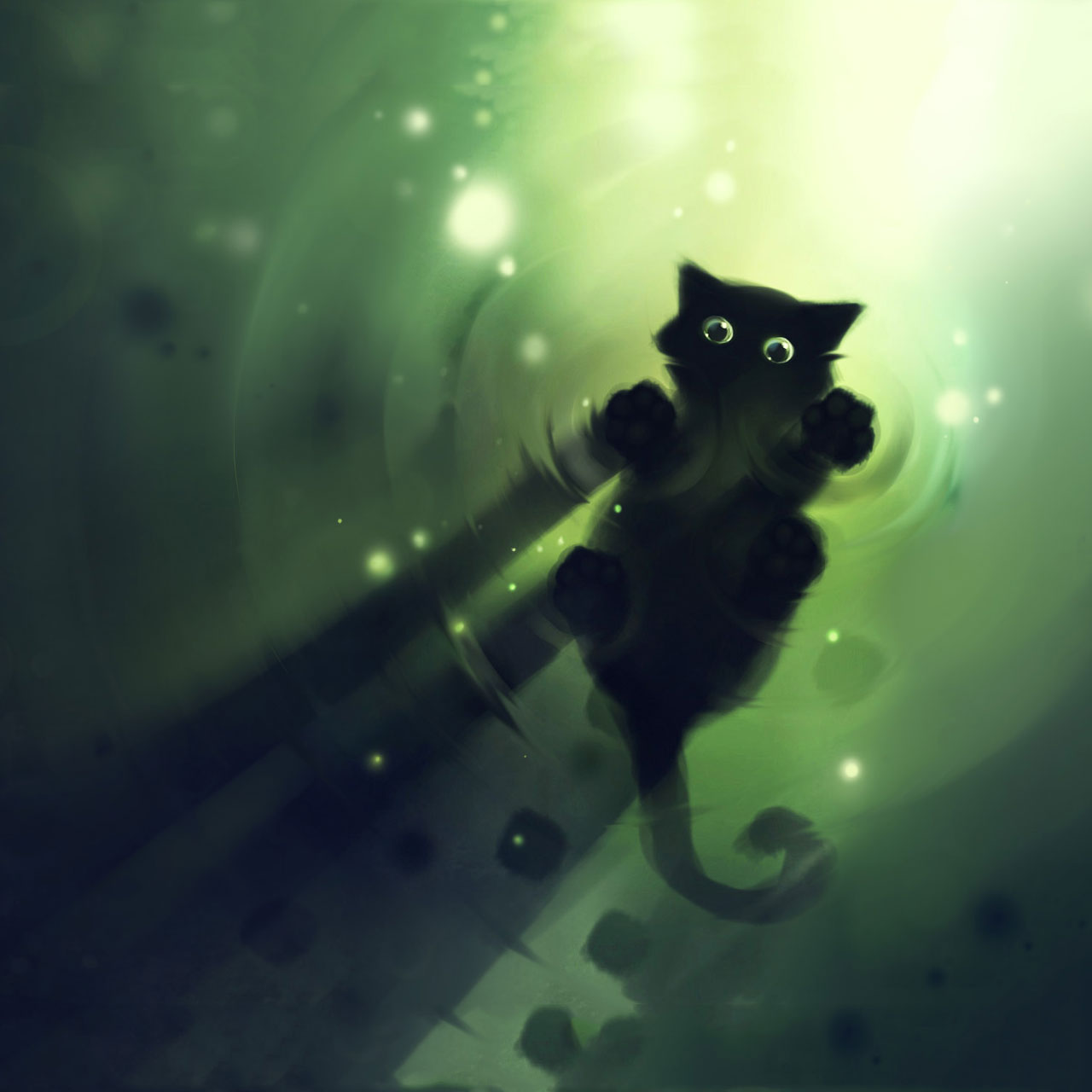 Abstract Kitten Wallpaper - Cute Cat Profile Pic Cartoon - 1280x1280  Wallpaper 