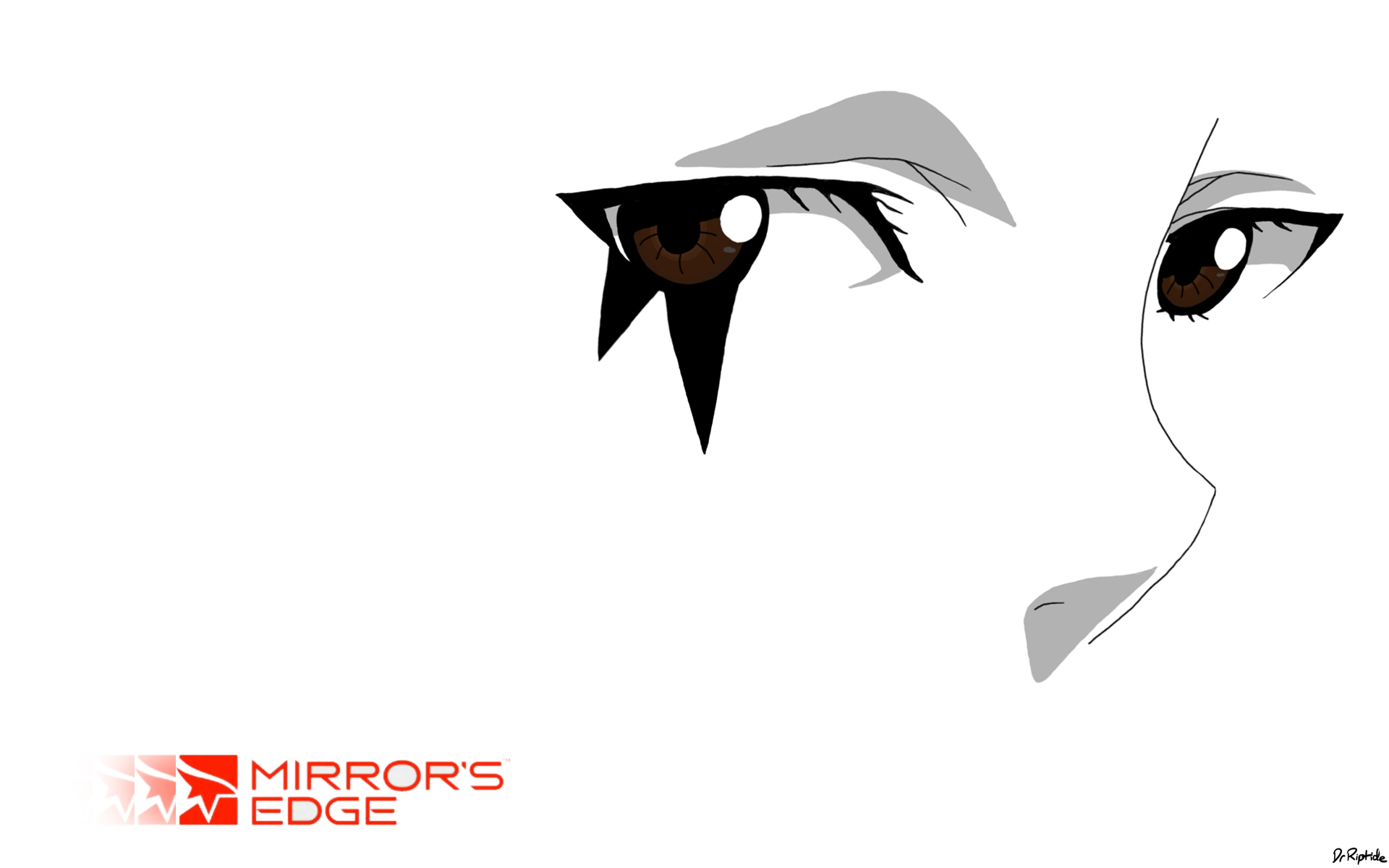 Abstract Mirror's Edge Art - HD Wallpaper 