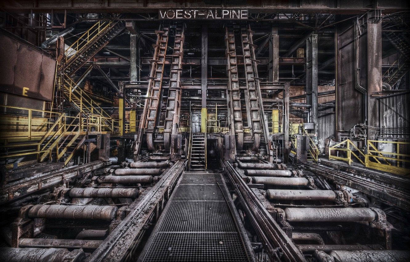 Photo Wallpaper Background, Plant, Factory - Background Iron Factory Hd - HD Wallpaper 